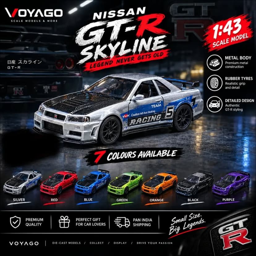 Nissan GT-R Skyline 1:43 Scale Model